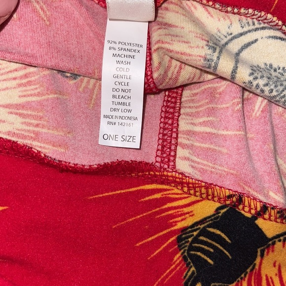 LulaRoe Light Bulb Leggings Red & Yallow - Picture 8 of 12